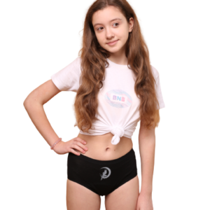 Менструальні підліткові трусики Сліпи BNB Teens Black зі стандартною ластовицею